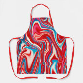 Tablier de peinture rouge blanc et bleu poursuivan (Recto)