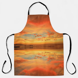 Tablier de plage au coucher du soleil