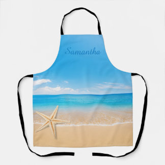 Tablier de plage personnalisé au bord de la mer