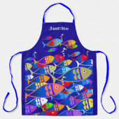 Tablier de poisson coloré personnalisé (Recto)