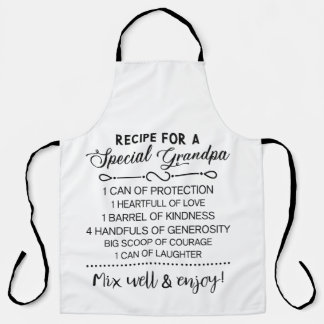 Tablier de recette spéciale de grand-père