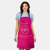 Tablier de salon moderne tendance avec logo (Porté)