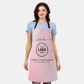 Tablier de salon moderne tendance avec logo (Porté)