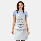 Tablier de salon moderne tendance avec logo (Porté)