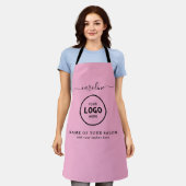 Tablier de salon moderne tendance avec logo (Porté)