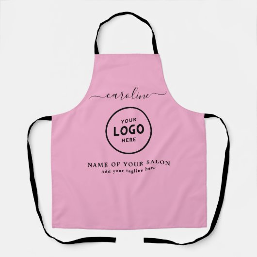 Tablier de salon moderne tendance avec logo (Recto)