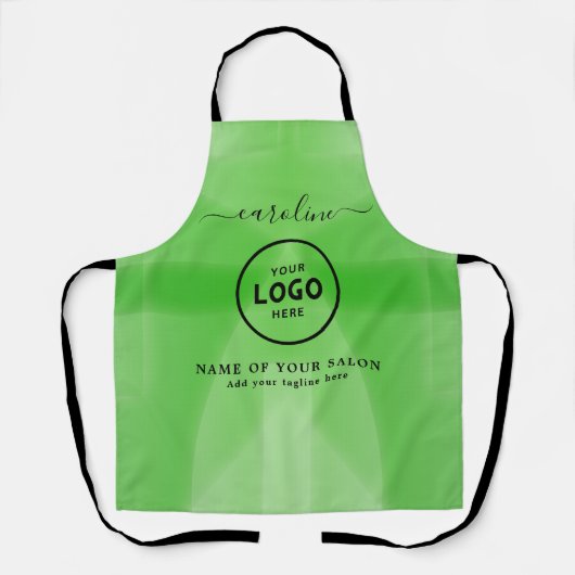 Tablier de salon moderne tendance avec logo (Recto)