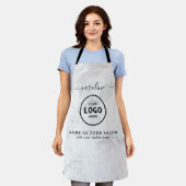 Tablier de salon moderne tendance avec logo (Porté)