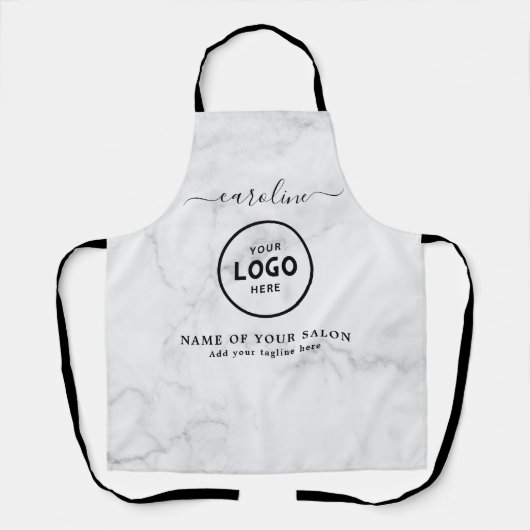 Tablier de salon moderne tendance avec logo (Recto)