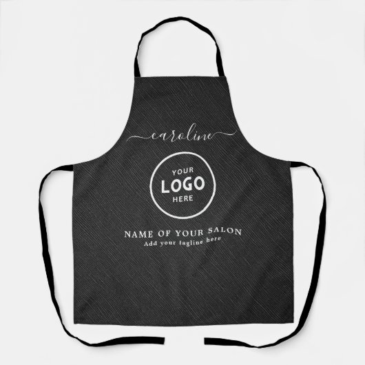 Tablier de salon moderne tendance avec logo (Recto)