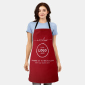 Tablier de salon moderne tendance avec logo (Porté)