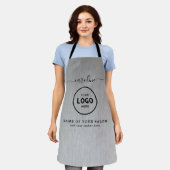 Tablier de salon moderne tendance avec logo (Porté)