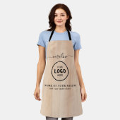 Tablier de salon moderne tendance avec logo (Porté)