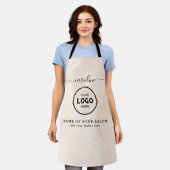 Tablier de salon moderne tendance avec logo (Porté)