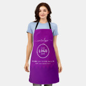 Tablier de salon moderne tendance avec logo (Porté)