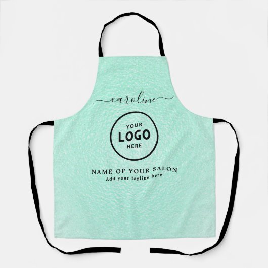 Tablier de salon moderne tendance avec logo (Recto)