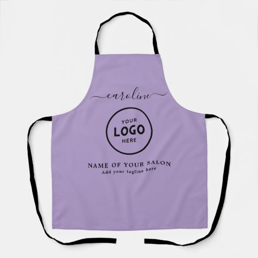 Tablier de salon moderne tendance avec logo (Recto)