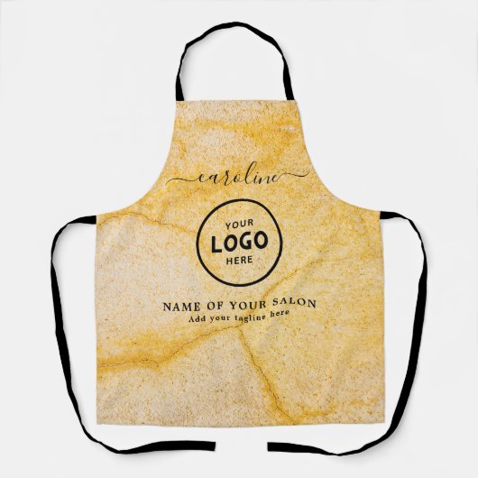 Tablier de salon moderne tendance avec logo (Recto)