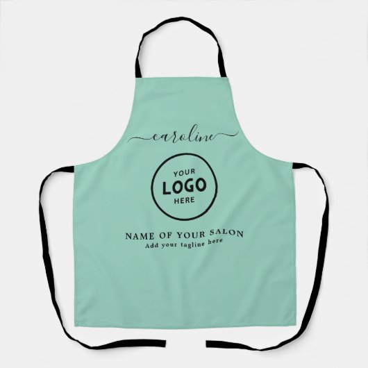 Tablier de salon moderne tendance avec logo (Recto)