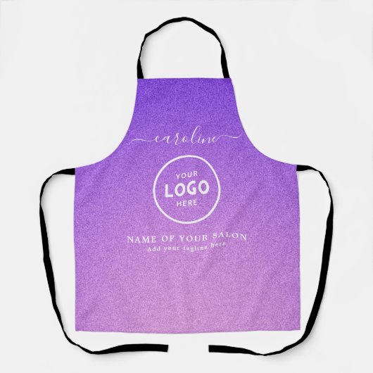 Tablier de salon moderne tendance avec logo (Recto)