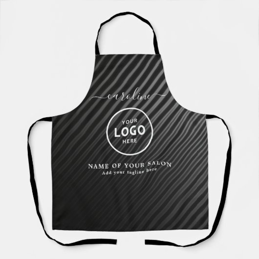 Tablier de salon moderne tendance avec logo (Recto)