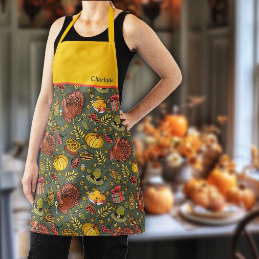 Tablier de Thanksgiving d'automne confortable