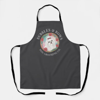 Tablier de toilettage pour chien maltais | Charbon