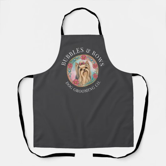 Tablier de toilettage pour Yorkshire Terrier | Cha (Recto)