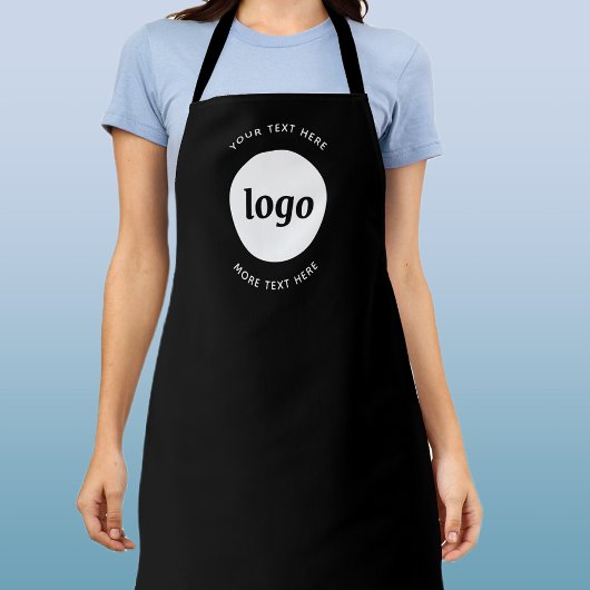 Tablier de travail avec logo simple et texte
