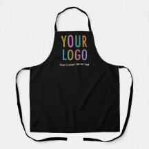 Tablier de travail personnalisé noir avec logo