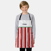 Tablier de vacances personnalisé Bonbon de Noël (Porté)