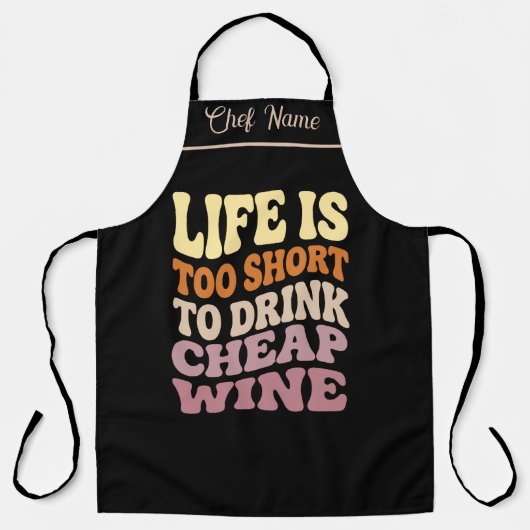 Tablier de vin drôle - Idée de cadeau de vin à cit (Recto)