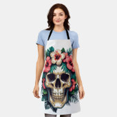 Tablier Décay tropicale : Fleur et os (Porté)