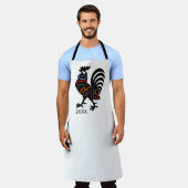 Tablier DeColores Cursillo Rooster Black Silhouette  (Porté)