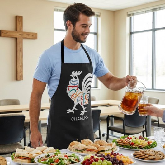 Tablier DeColores Cursillo Rooster White Silhouette 