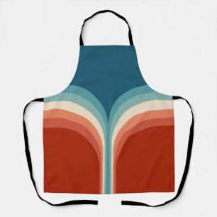 Tablier Décor à double arc de style rétro coloré