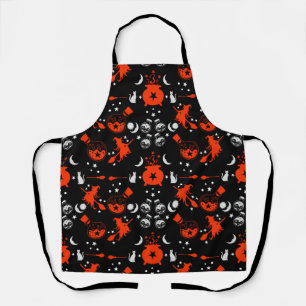 Tablier Décor cadeau de nuit sorcière