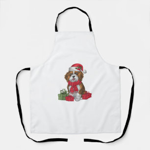 Tablier Décor de fête Père Noël Havanais Chien Noël
