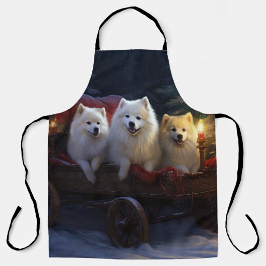 Tablier Décor de Noël Eskimo Snowy Sleigh (Recto)