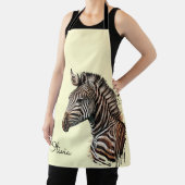Tablier Décor de tête de zèbre aquarelle (Insitu)