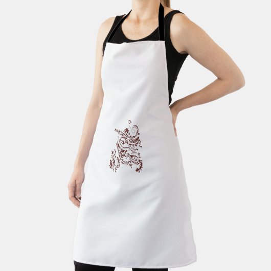 Tablier Décor rouge orangé (Insitu)