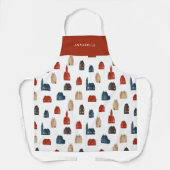 Tablier Décor traditionnel rustique d'hiver cadeau de Noël (Recto)