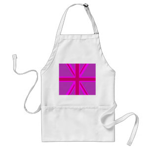 Tablier Décor Union Jack Fuchsia rose chaud