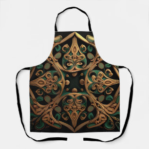 Tablier Décoration Motif en bronze vert