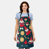 Tablier Décorations de Noël du Père Noël Motif d'eau (Porté)