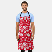 Tablier Décorations de Noël scandinave nordique (Porté)