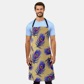 Tablier Decorative seamless pattern with beautiful peacock (Porté)