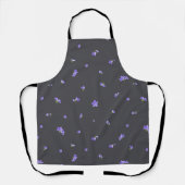 Tablier Deep Charcoal Balloon Flower Floral Pattern (Recto)