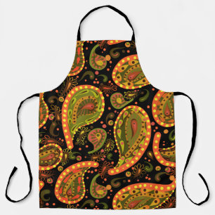 Tablier Deep Paisley Gold Orange Brown Belle