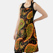 Tablier Deep Paisley Gold Orange Brown Belle (Insitu)